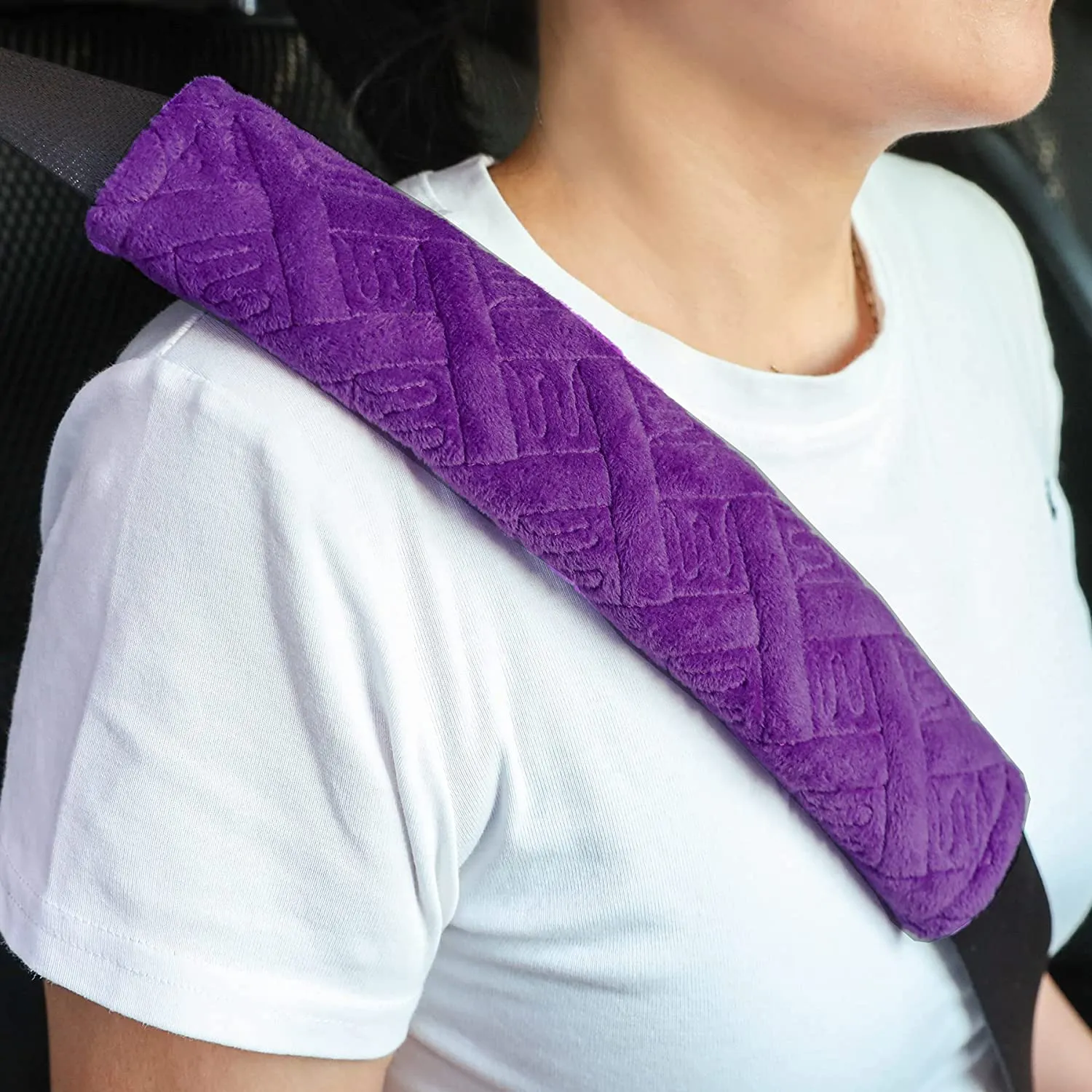 Car Seat Belt Pads Cover for A More Comfortable Driving, Universal Fit for All Cars Seat Belt Shoulder Strap Covers Harness Pad for Car Interior Accessories