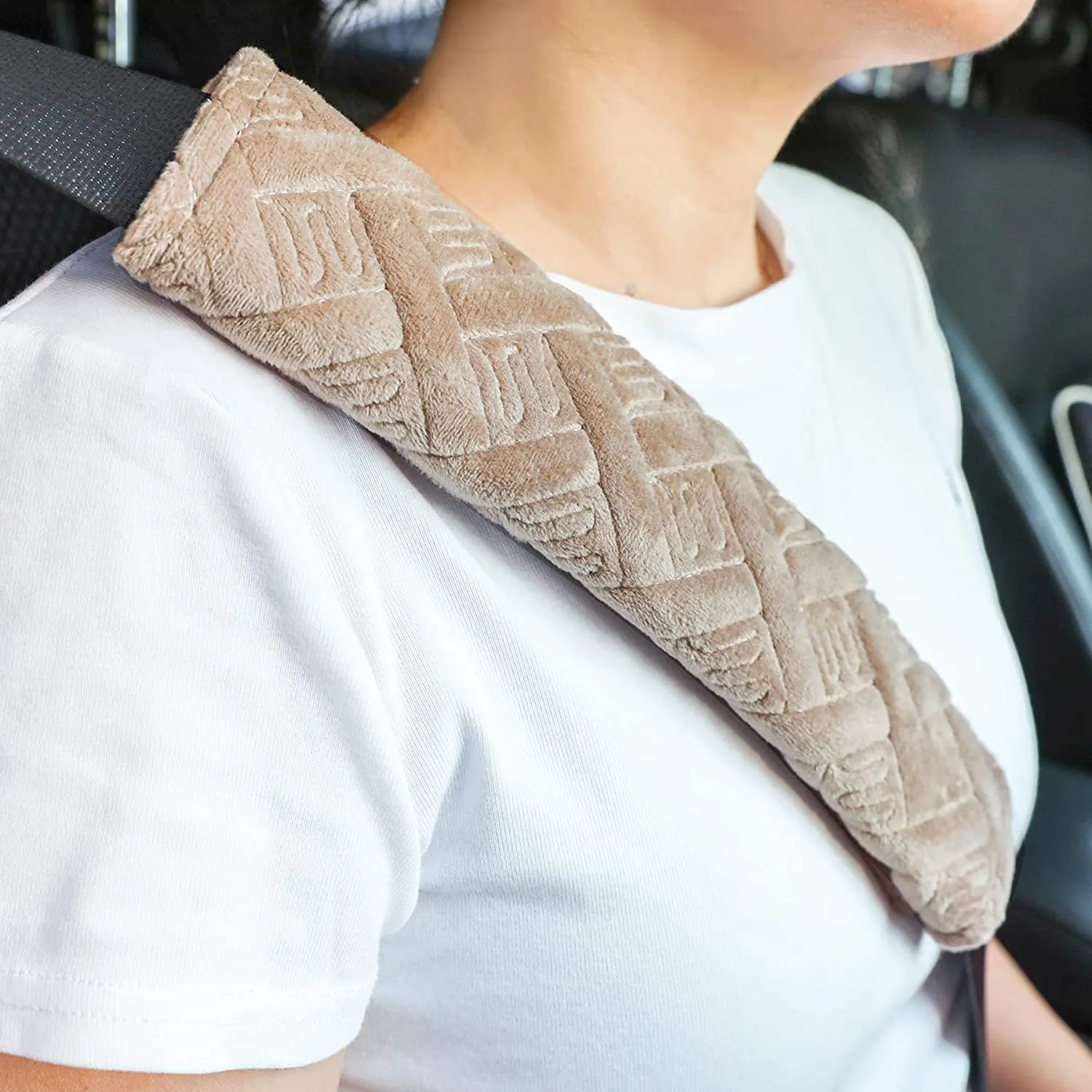 Car Seat Belt Pads Cover for A More Comfortable Driving, Universal Fit for All Cars Seat Belt Shoulder Strap Covers Harness Pad for Car Interior Accessories
