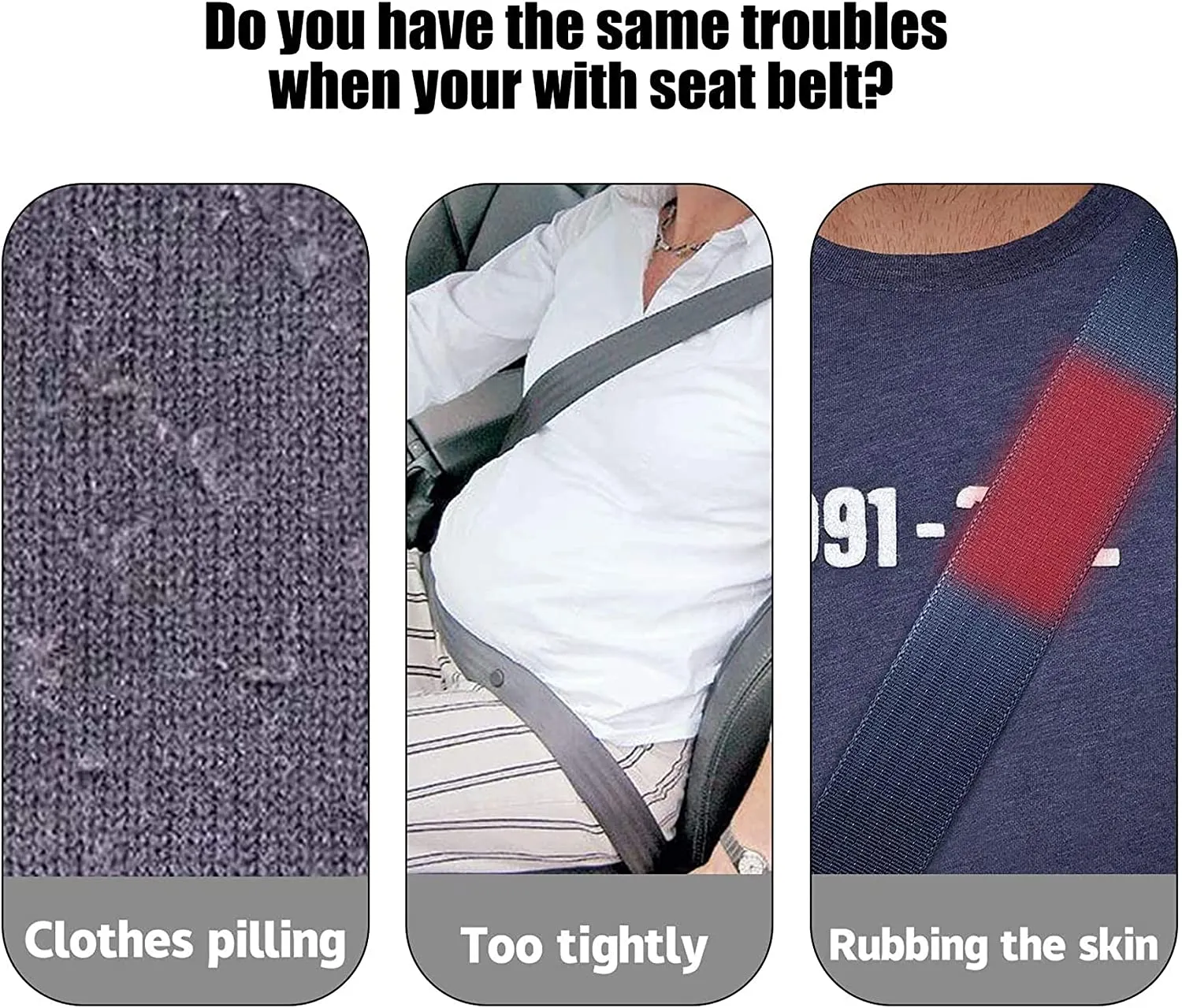 Car Seat Belt Pads Cover for A More Comfortable Driving, Universal Fit for All Cars Seat Belt Shoulder Strap Covers Harness Pad for Car Interior Accessories