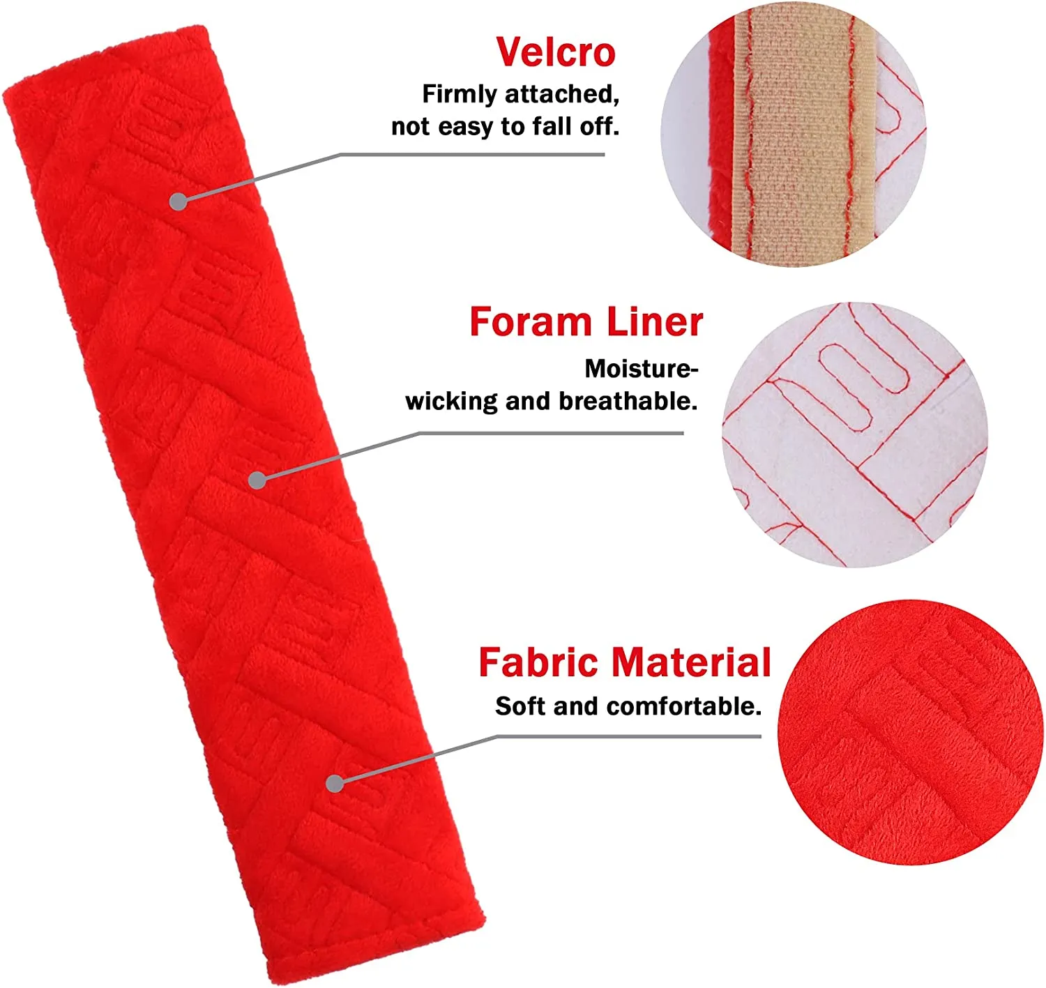 Car Seat Belt Pads Cover for A More Comfortable Driving, Universal Fit for All Cars Seat Belt Shoulder Strap Covers Harness Pad for Car Interior Accessories