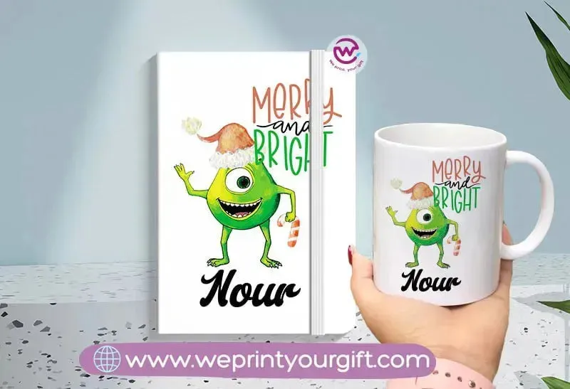Christmas set( Ordinary mug  Rubber notebook)
