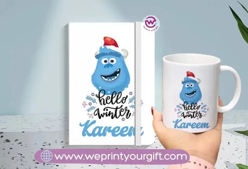 Christmas set( Ordinary mug  Rubber notebook)