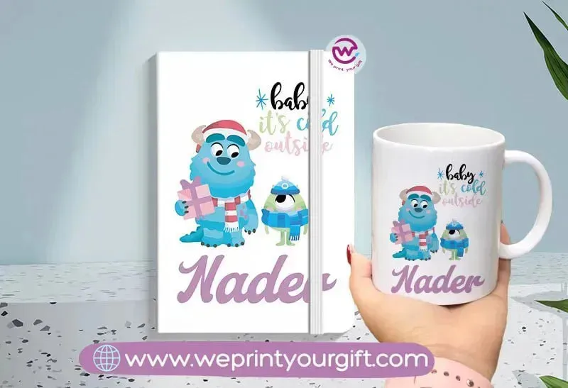 Christmas set( Ordinary mug  Rubber notebook)