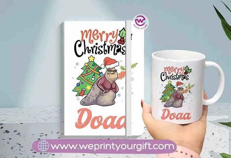 Christmas set( Ordinary mug  Rubber notebook)