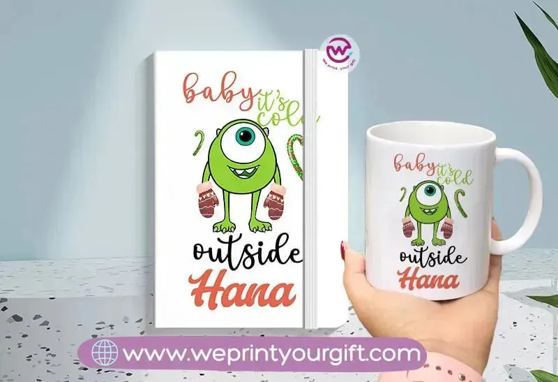 Christmas set( Ordinary mug  Rubber notebook)