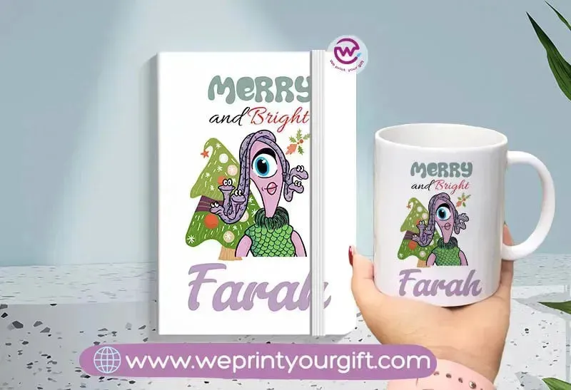 Christmas set( Ordinary mug  Rubber notebook)
