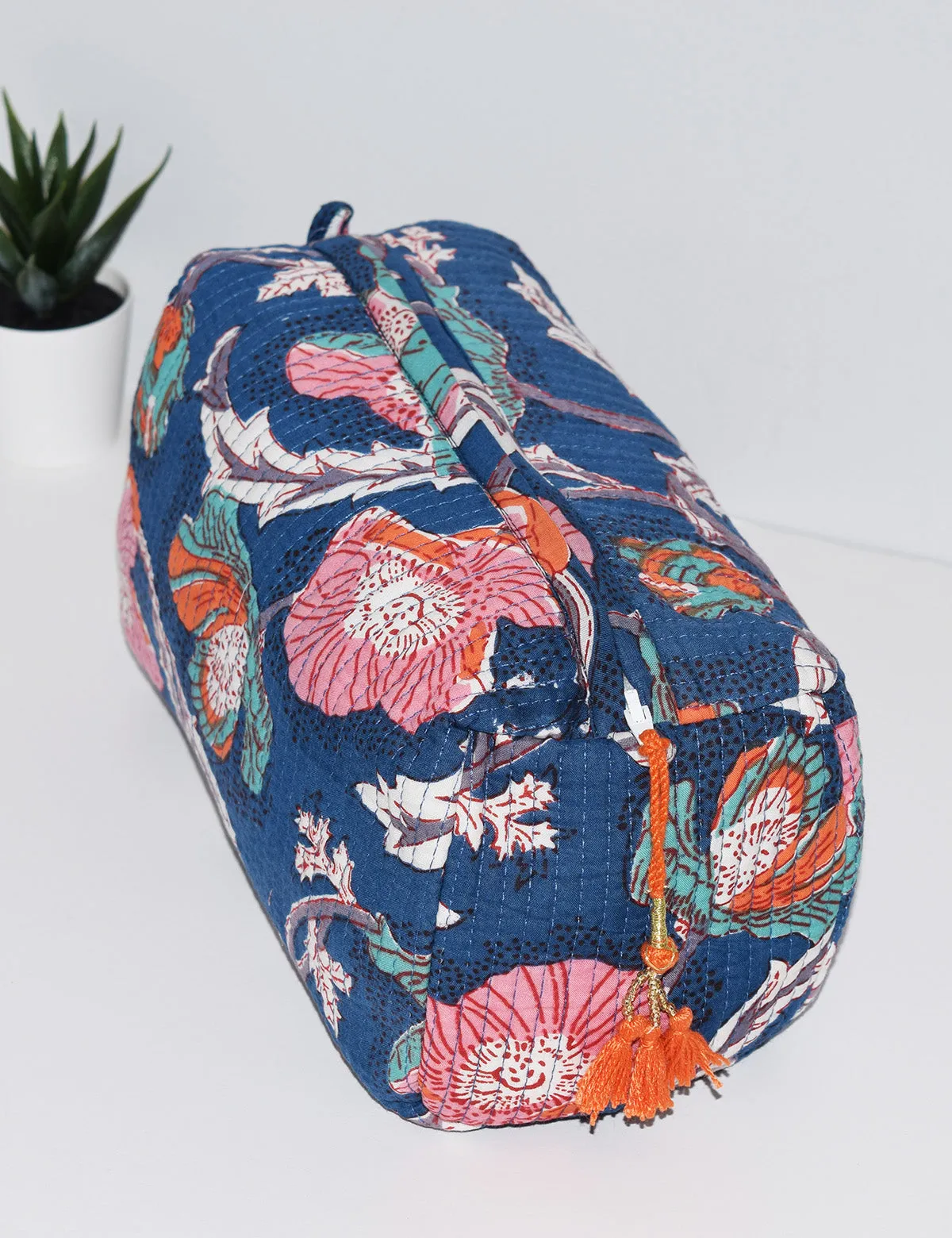 Classic Waterproof Toiletry Bag | Navy Floral