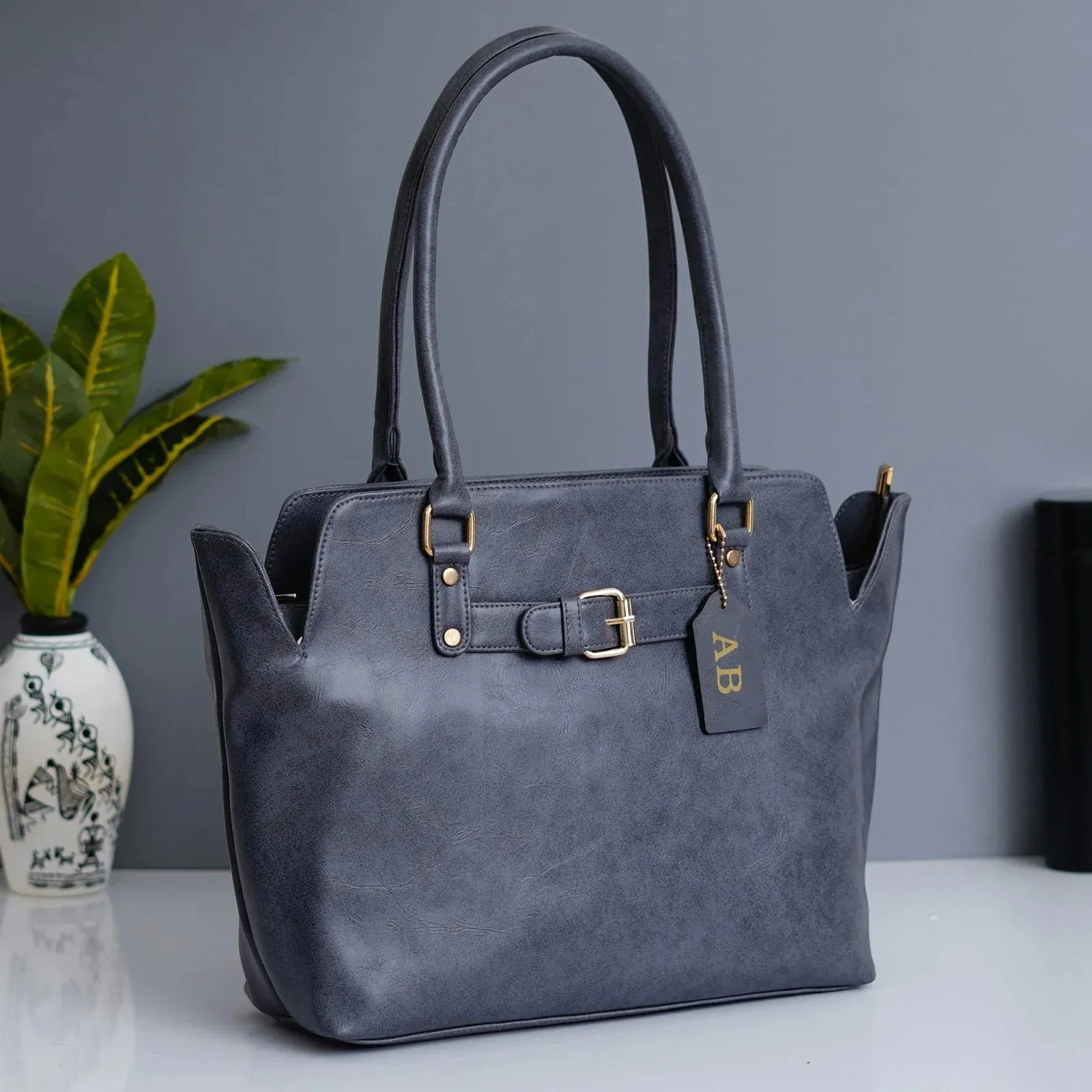 Classy Leather Customized Hand Bag 1.0 - Grey