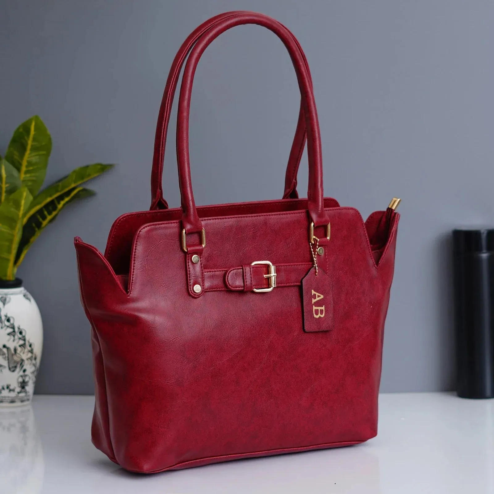 Classy Leather Customized Hand Bag 1.0 - Maroon