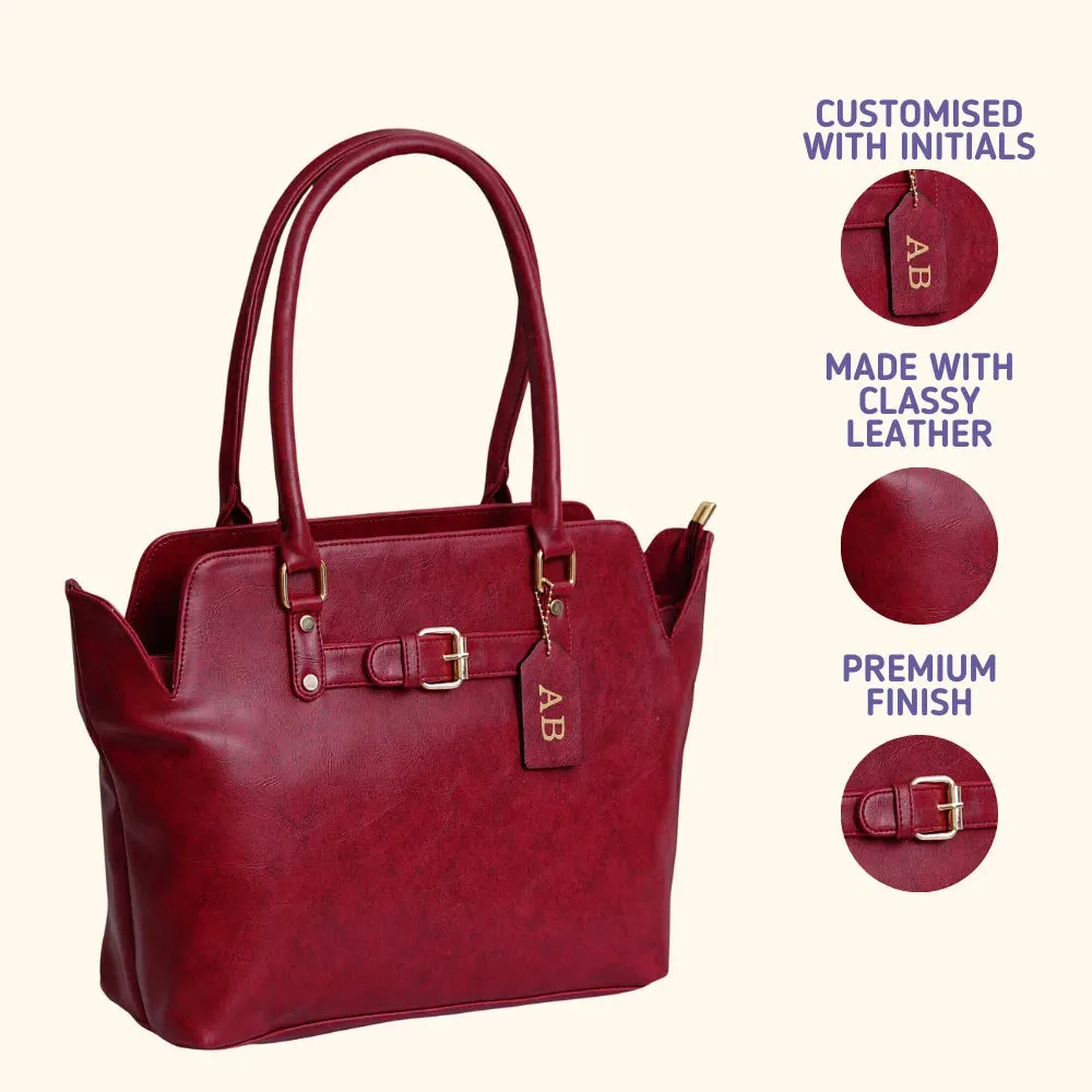 Classy Leather Customized Hand Bag 1.0 - Maroon