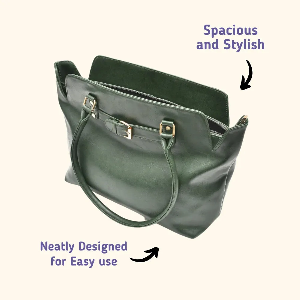Classy Leather Customized Hand Bag 1.0 - Olive Green