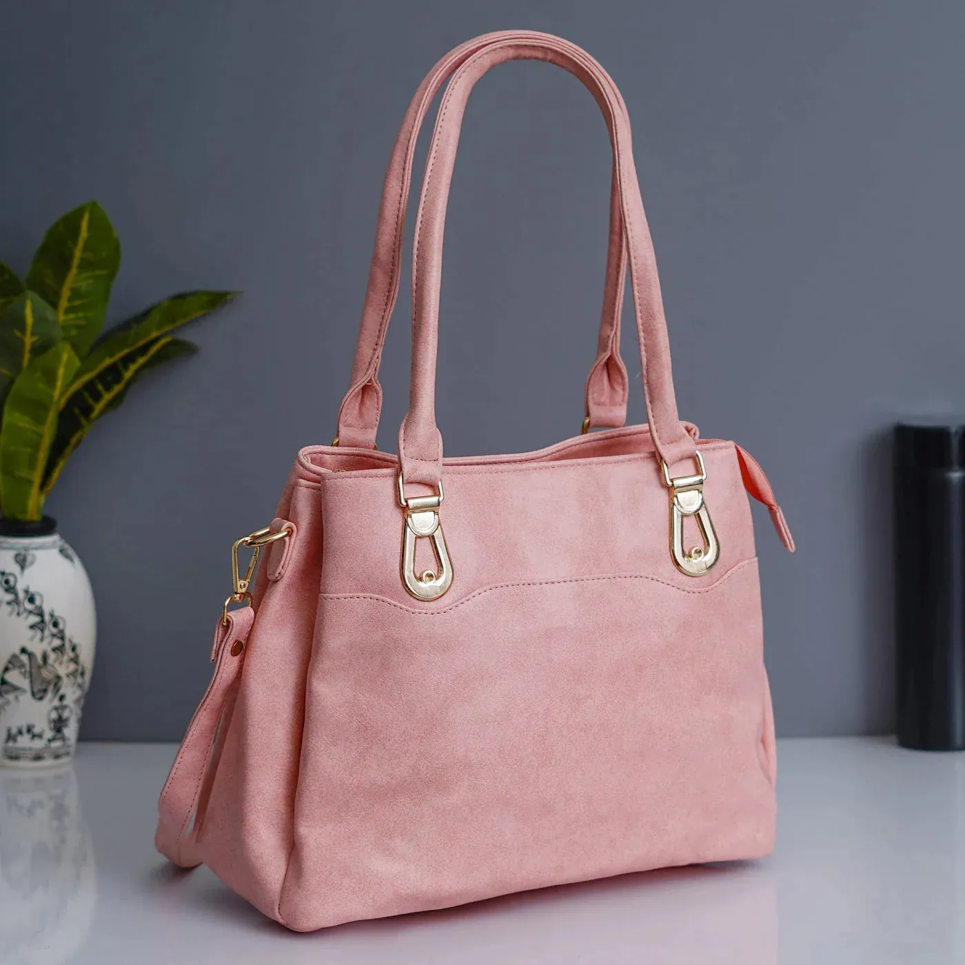 Classy Leather Customized Hand Bag 2.0 - Pink