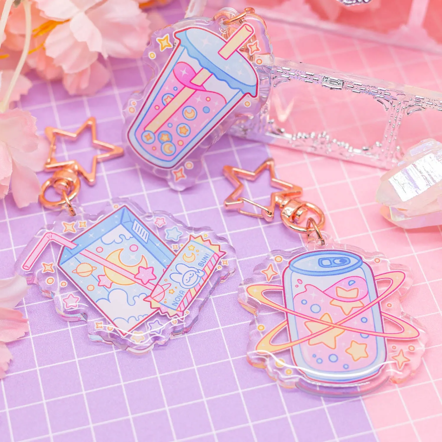 Cosmic Snacks - acrylic charm / keychain
