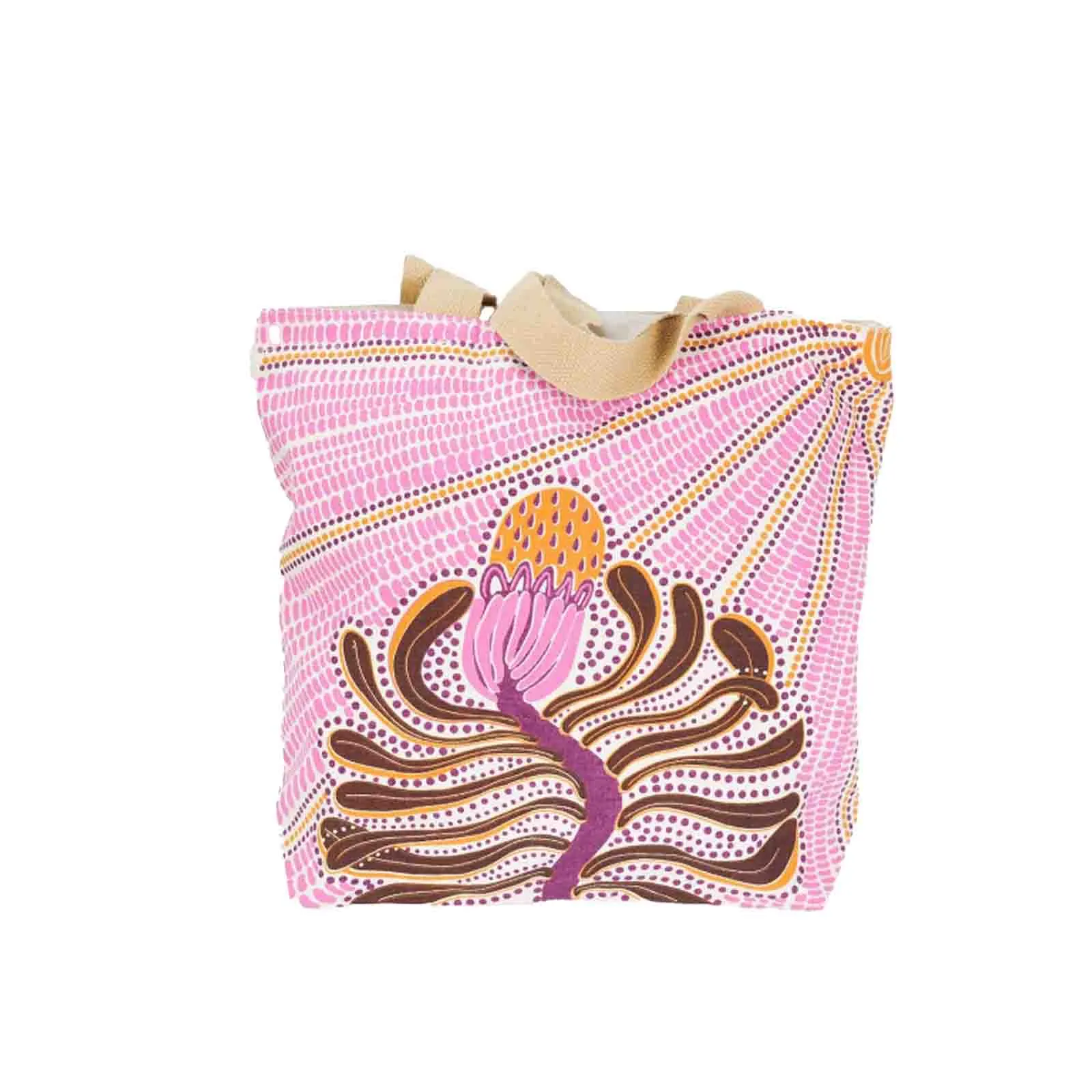 Cotton-Canvas Shopping Bag Banksia 43x37cm