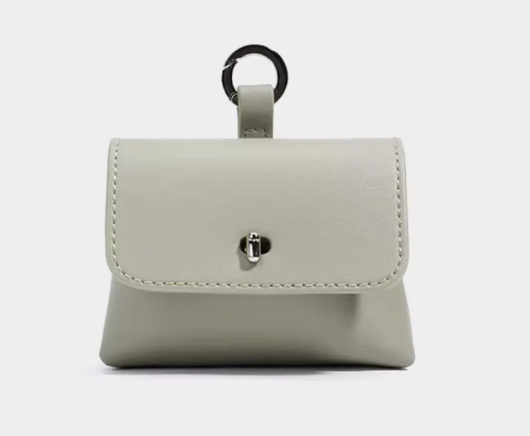 Cowhide Leather Mini Handbag with Front Pouch