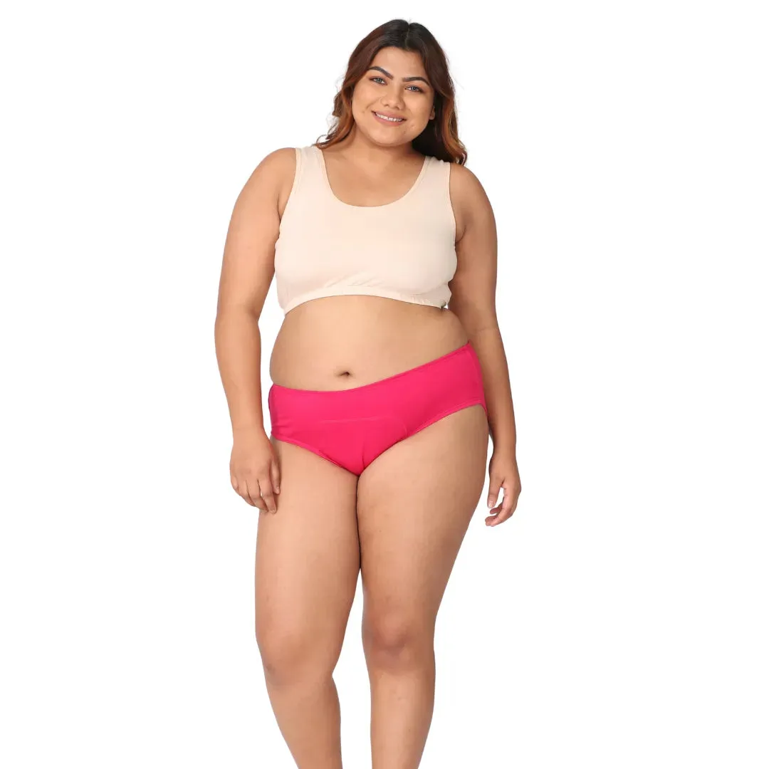 Curvy Women Period Panties For Stain Free Period | Hipster Fit | Leak Proof | Use with Pad For Hygiene | Prevents Front & Back Stains