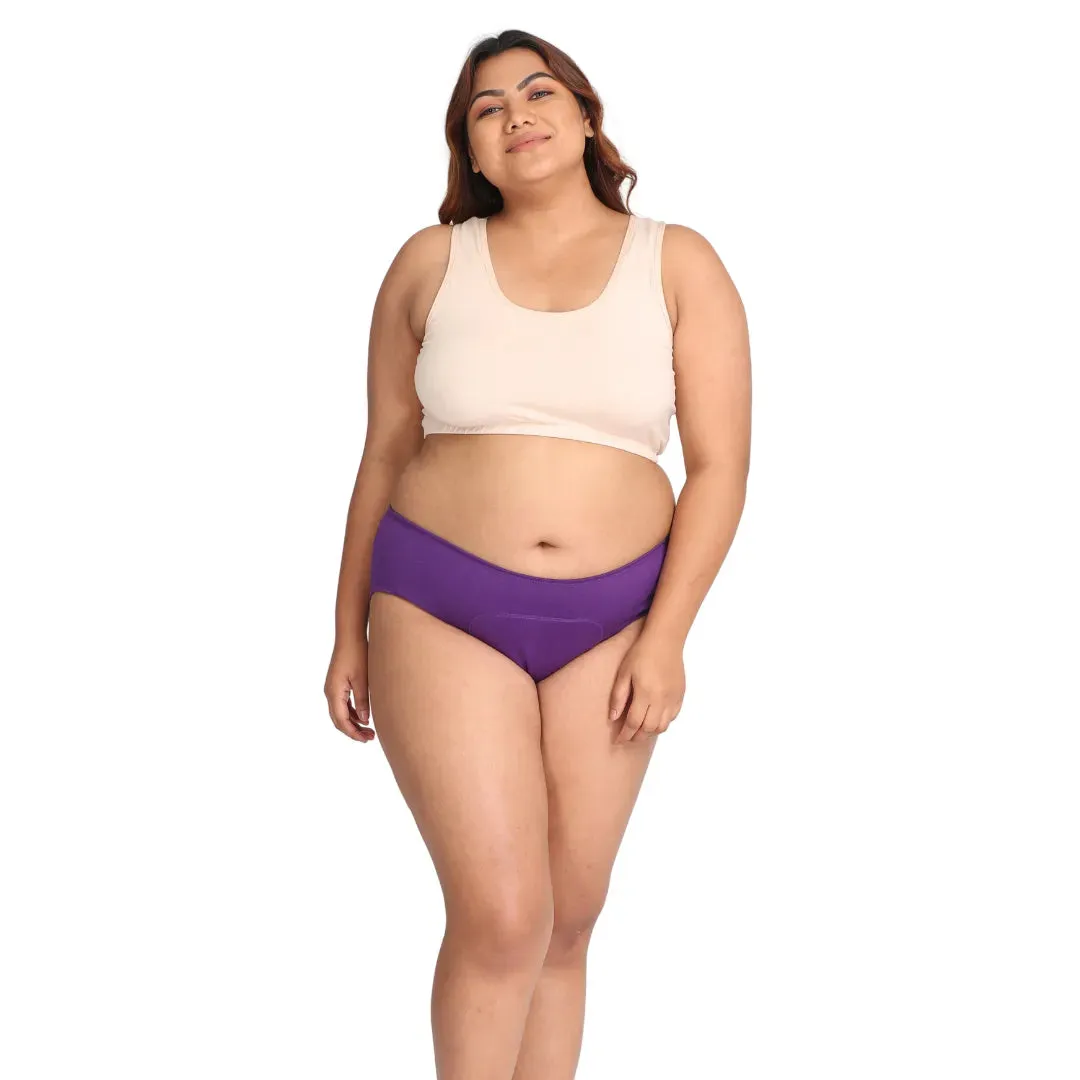Curvy Women Period Panties For Stain Free Period | Hipster Fit | Leak Proof | Use with Pad For Hygiene | Prevents Front & Back Stains