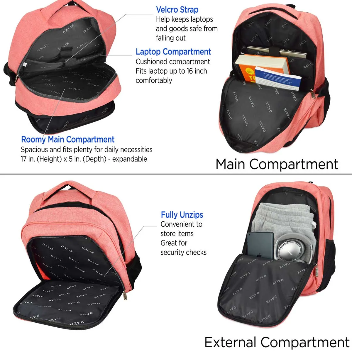 Dalix Extra Large Backpack