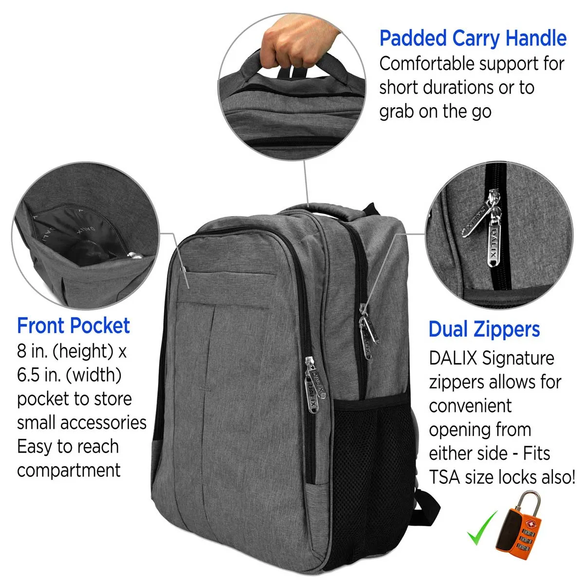 Dalix Extra Large Backpack