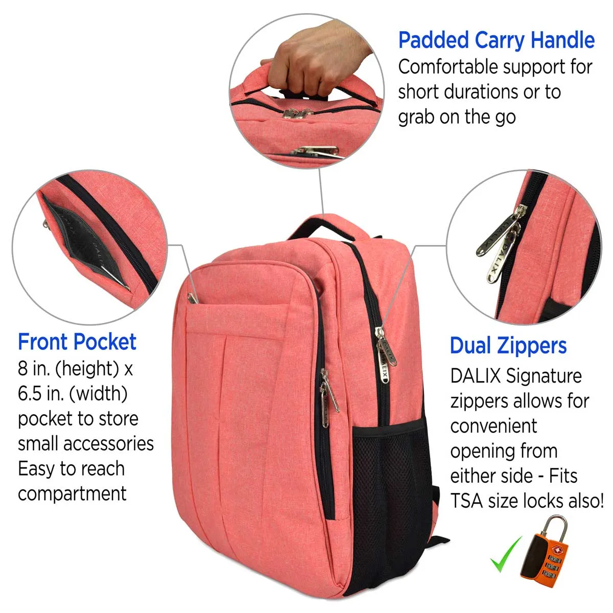 Dalix Extra Large Backpack