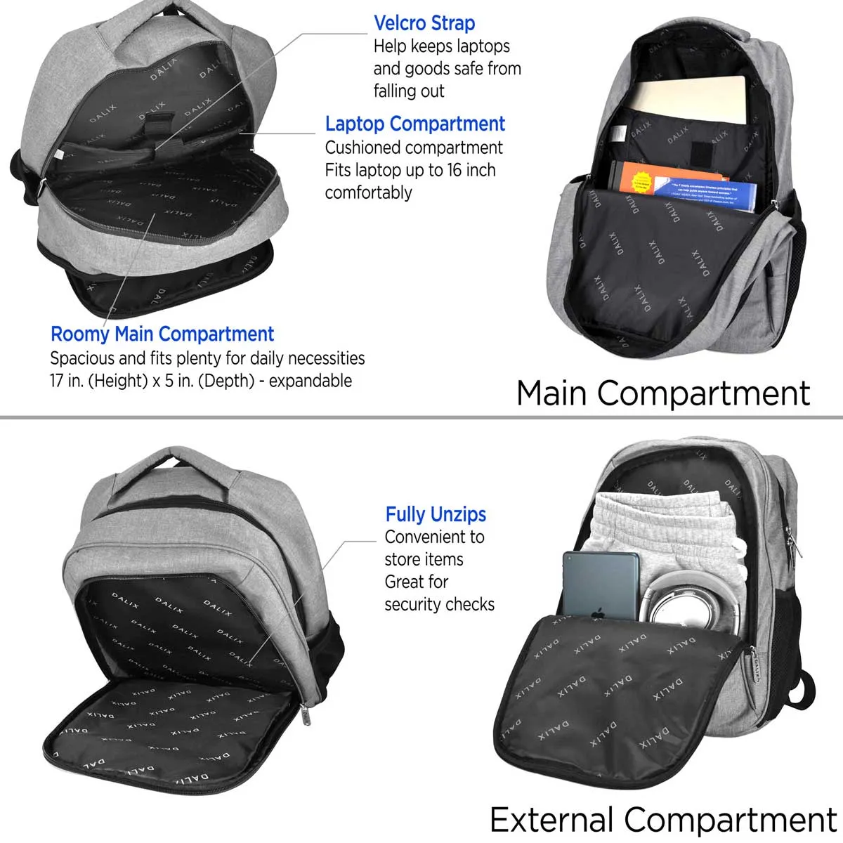 Dalix Extra Large Backpack