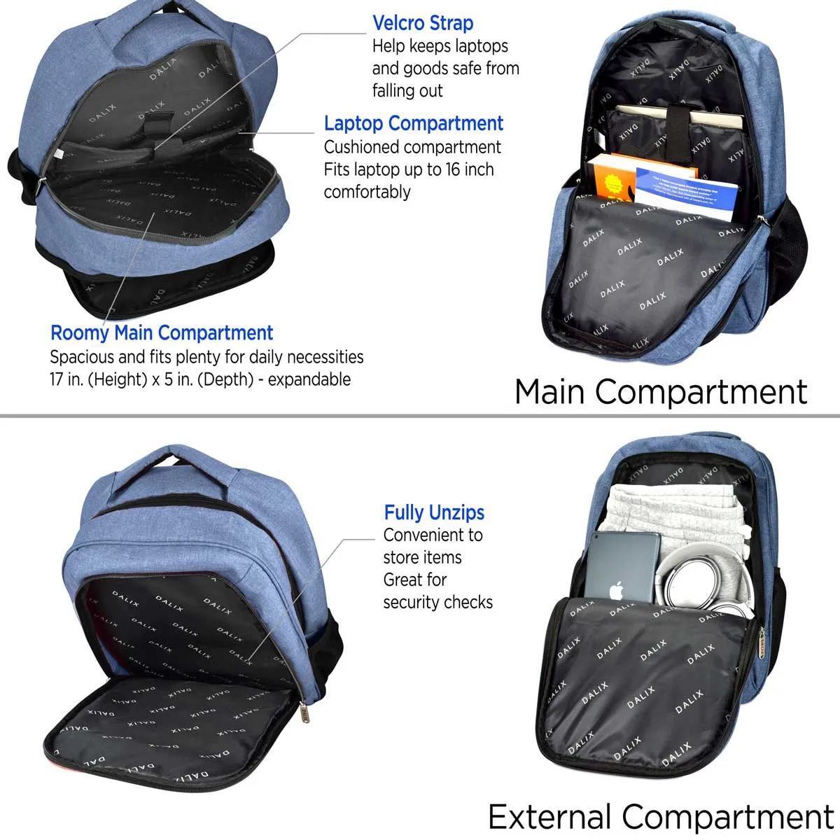 Dalix Extra Large Backpack