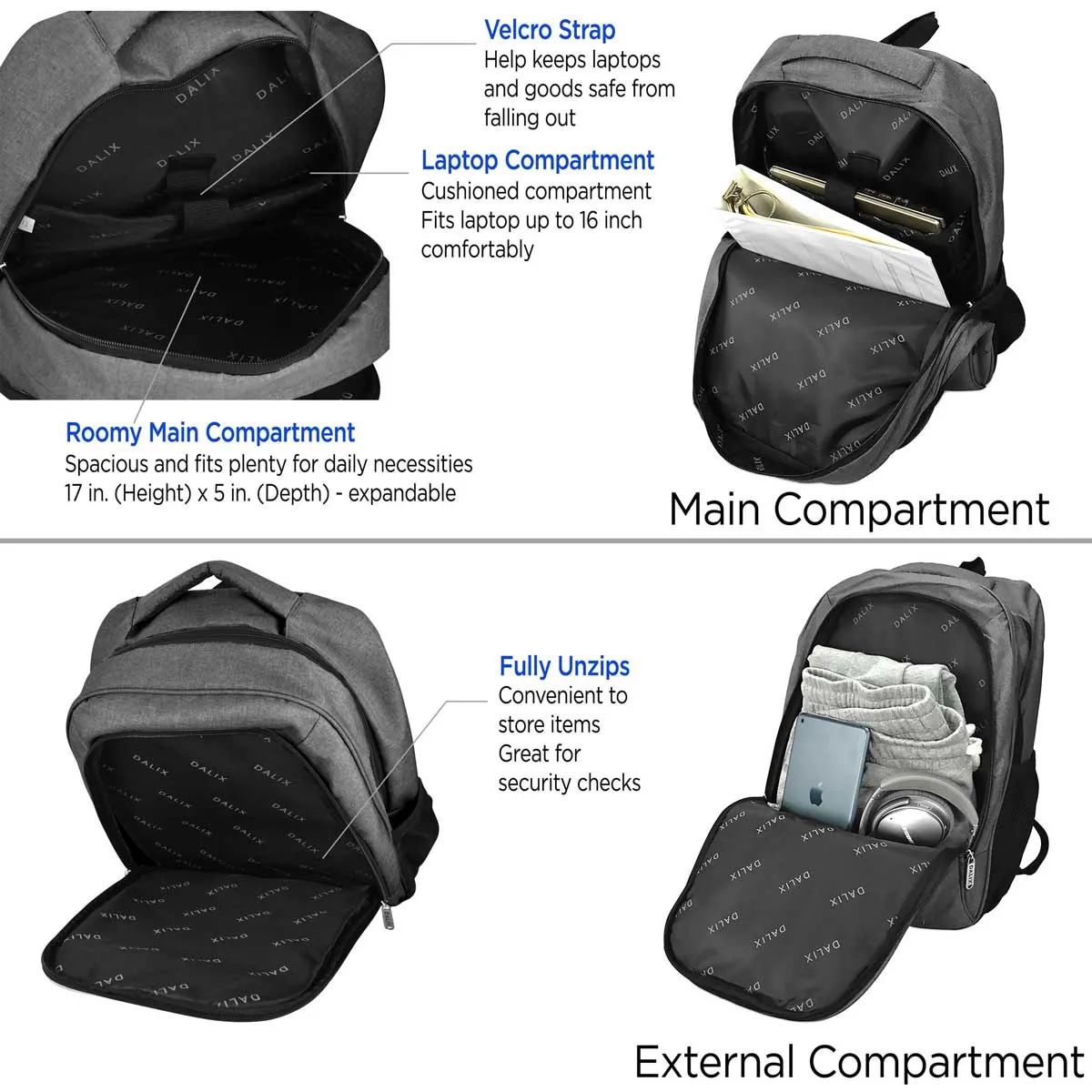 Dalix Extra Large Backpack