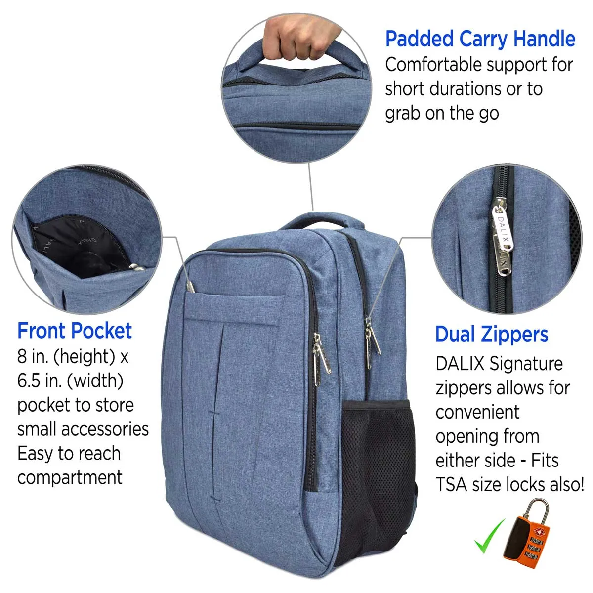 Dalix Extra Large Backpack