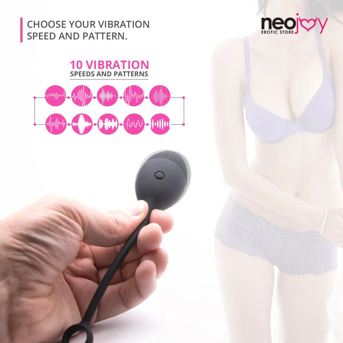 Dancing Fairy Egg Black - Silicone - 18cm - Black
