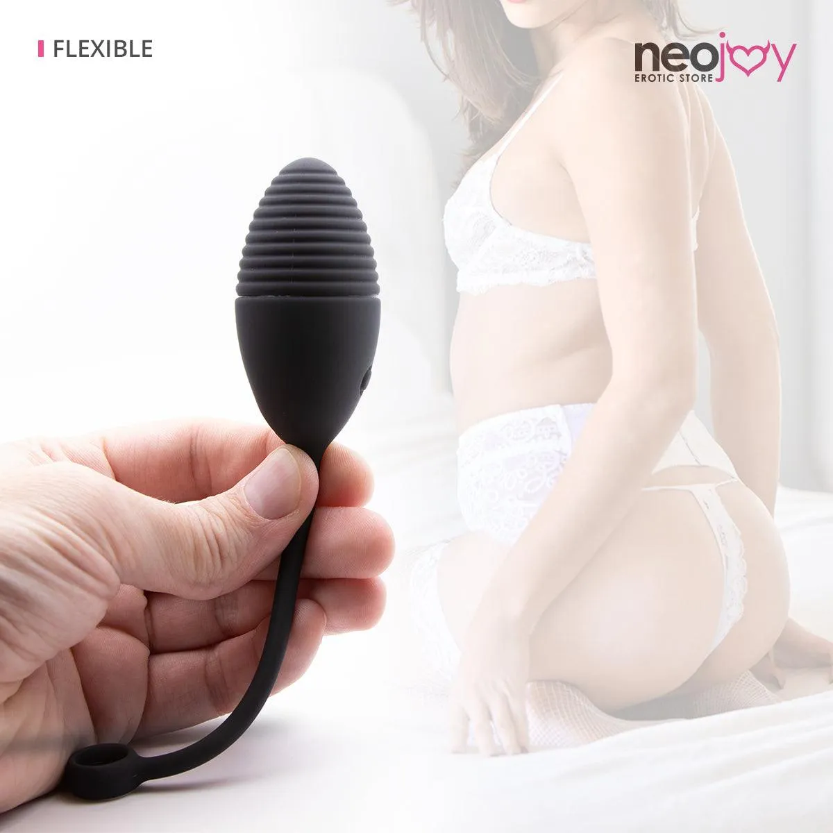 Dancing Fairy Egg Black - Silicone - 18cm - Black