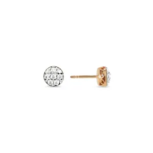 Destiny Pavé Stud Earring - 18K Rose Gold Vermeil   CZ Blanc