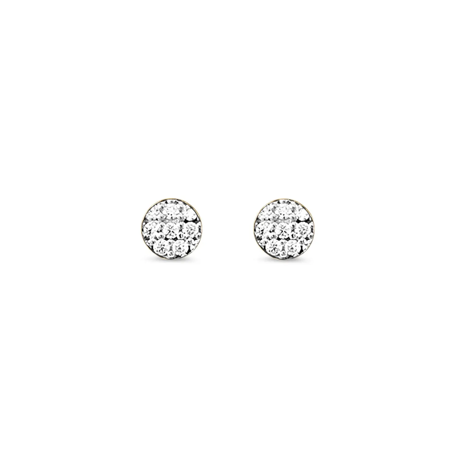 Destiny Pavé Stud Earring - 18K Rose Gold Vermeil   CZ Blanc
