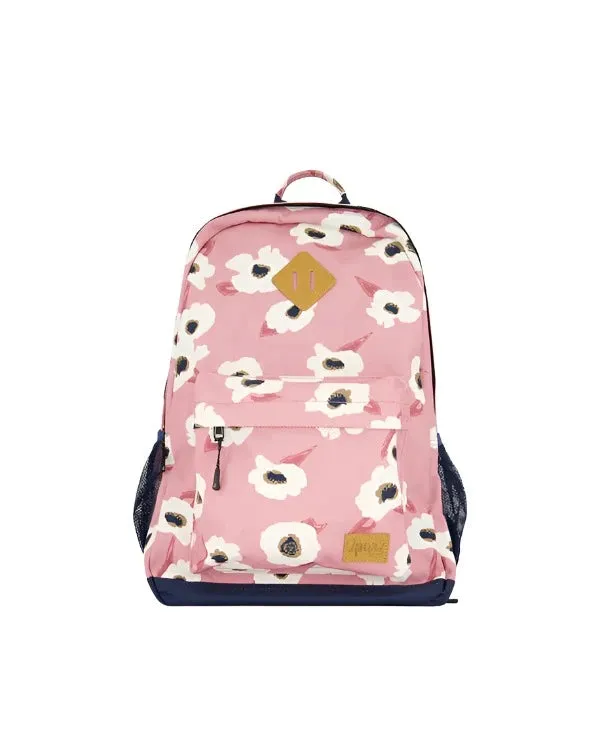 Deux par Deux Kids Backpack (Off White Flowers)