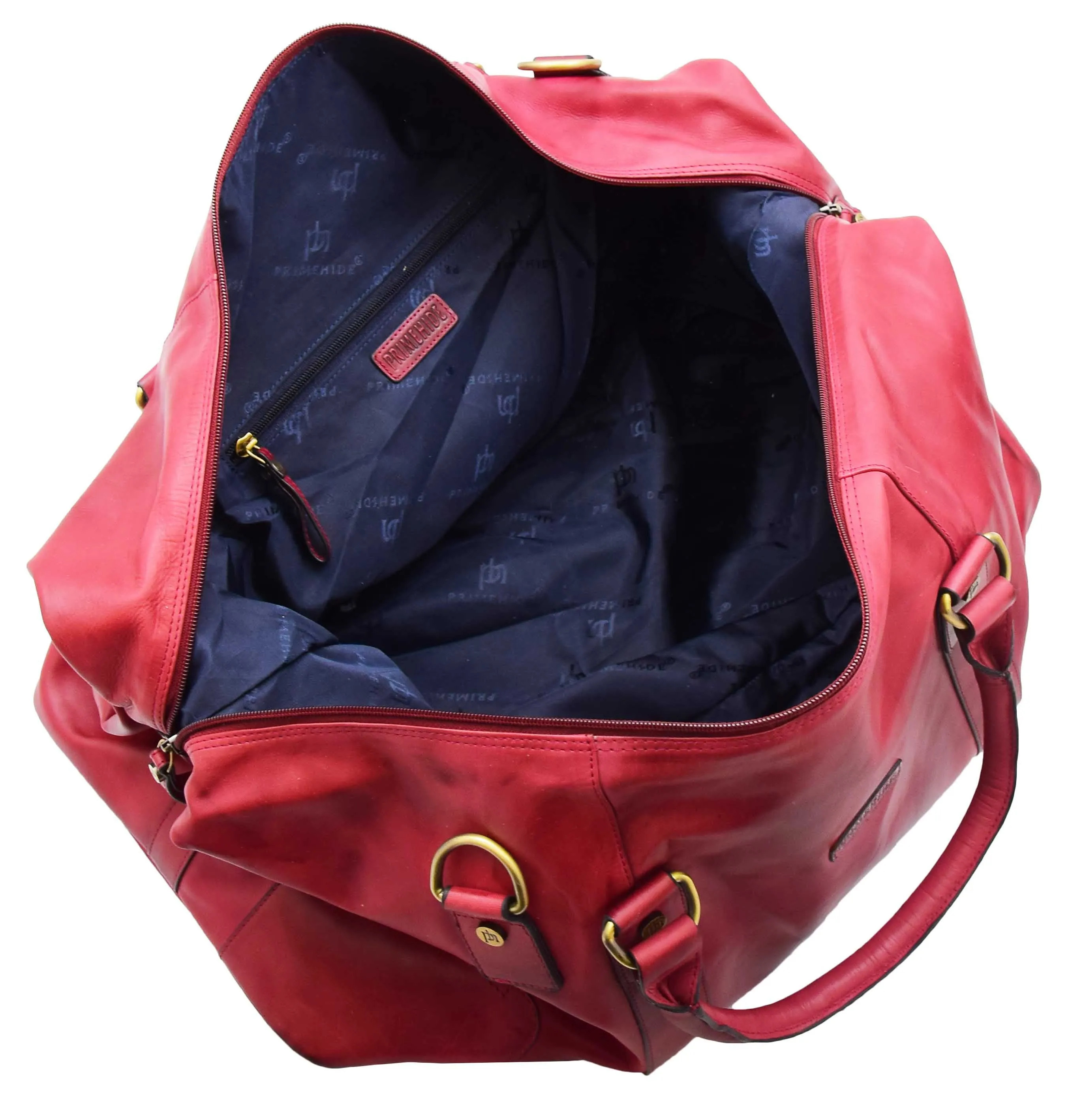 DR324 Genuine Leather Holdall Travel Weekend Duffle Bag Bordo