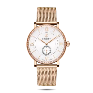 ELEGANT II - Swiss Quartz Movement Watch | Rose Gold & Mesh Strap