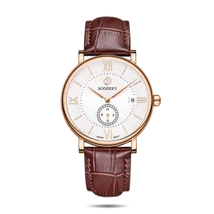 ELEGANT - Swiss Quartz Movement Watch| Rose Gold & White Dial