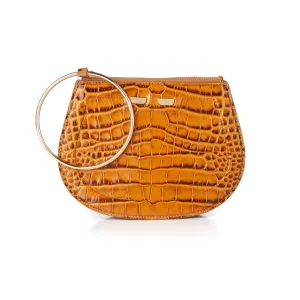 Ellie Bangle in Caramello Croc