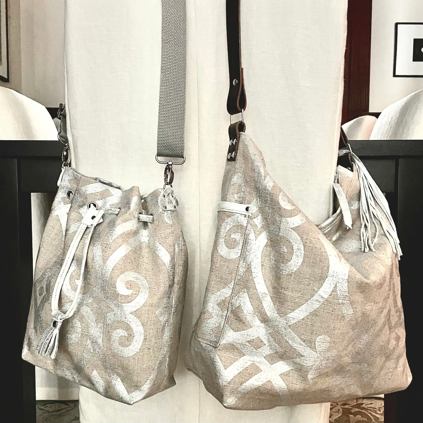 Febe Hobo Art Deco Linen