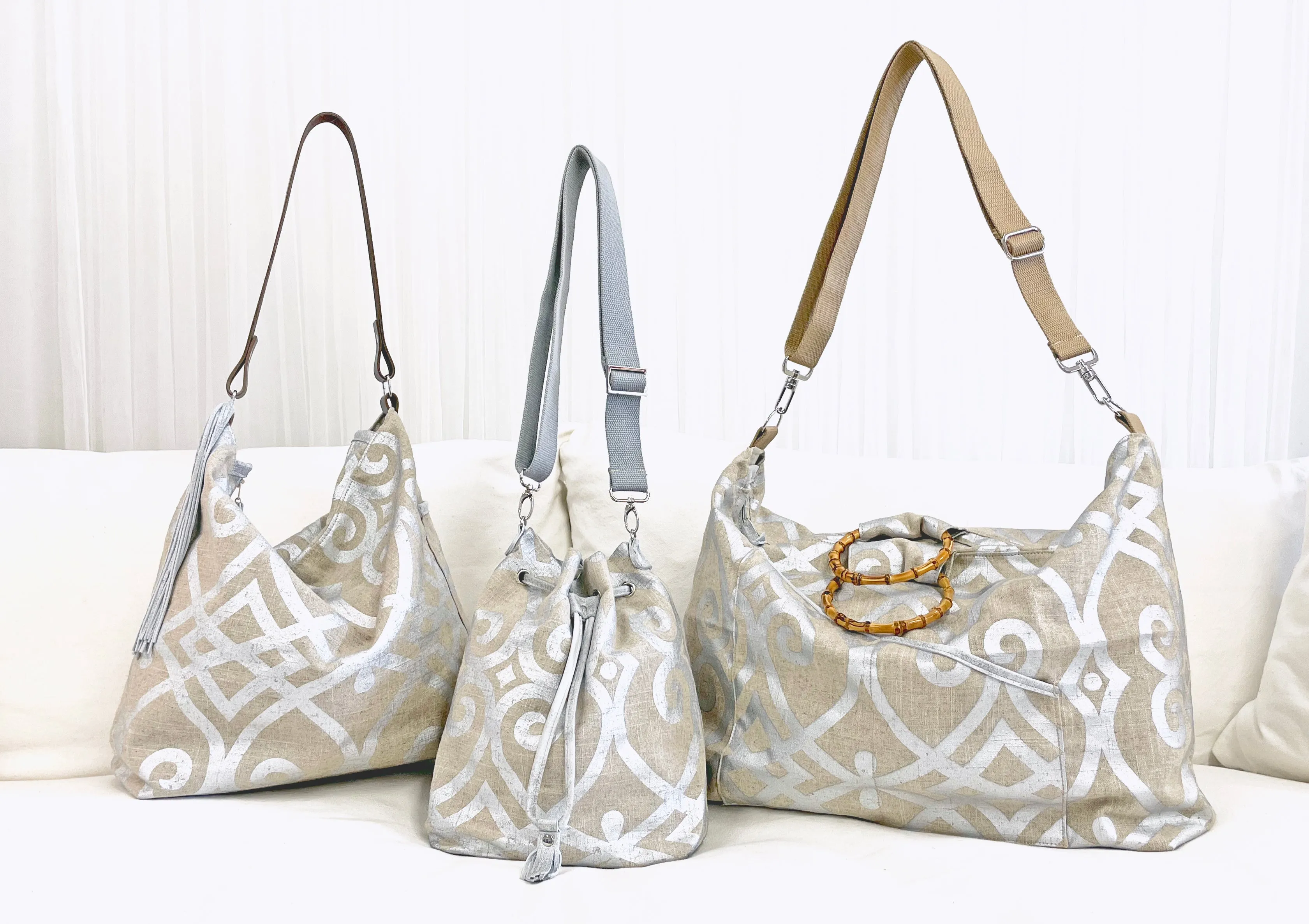 Febe Hobo Art Deco Linen
