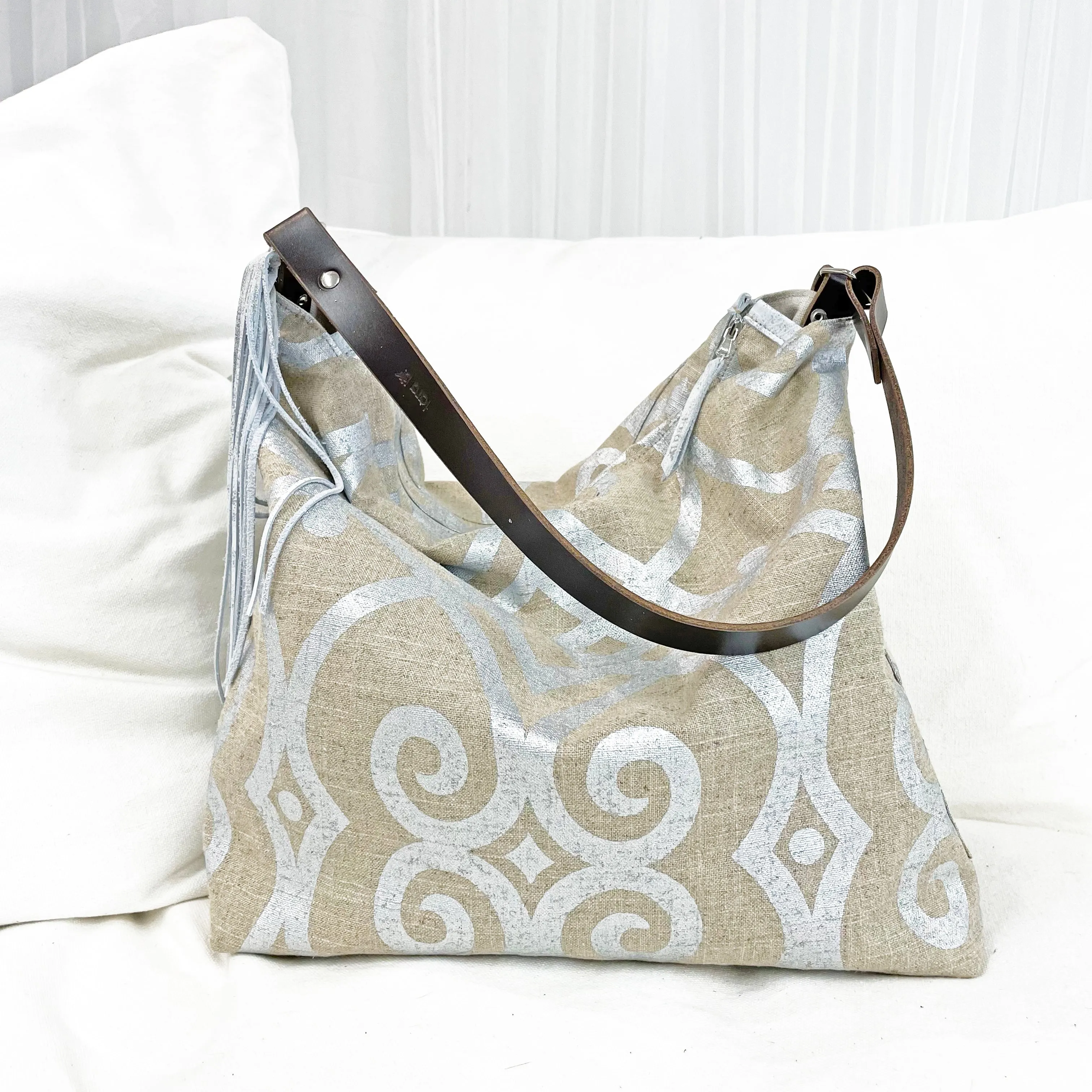 Febe Hobo Art Deco Linen