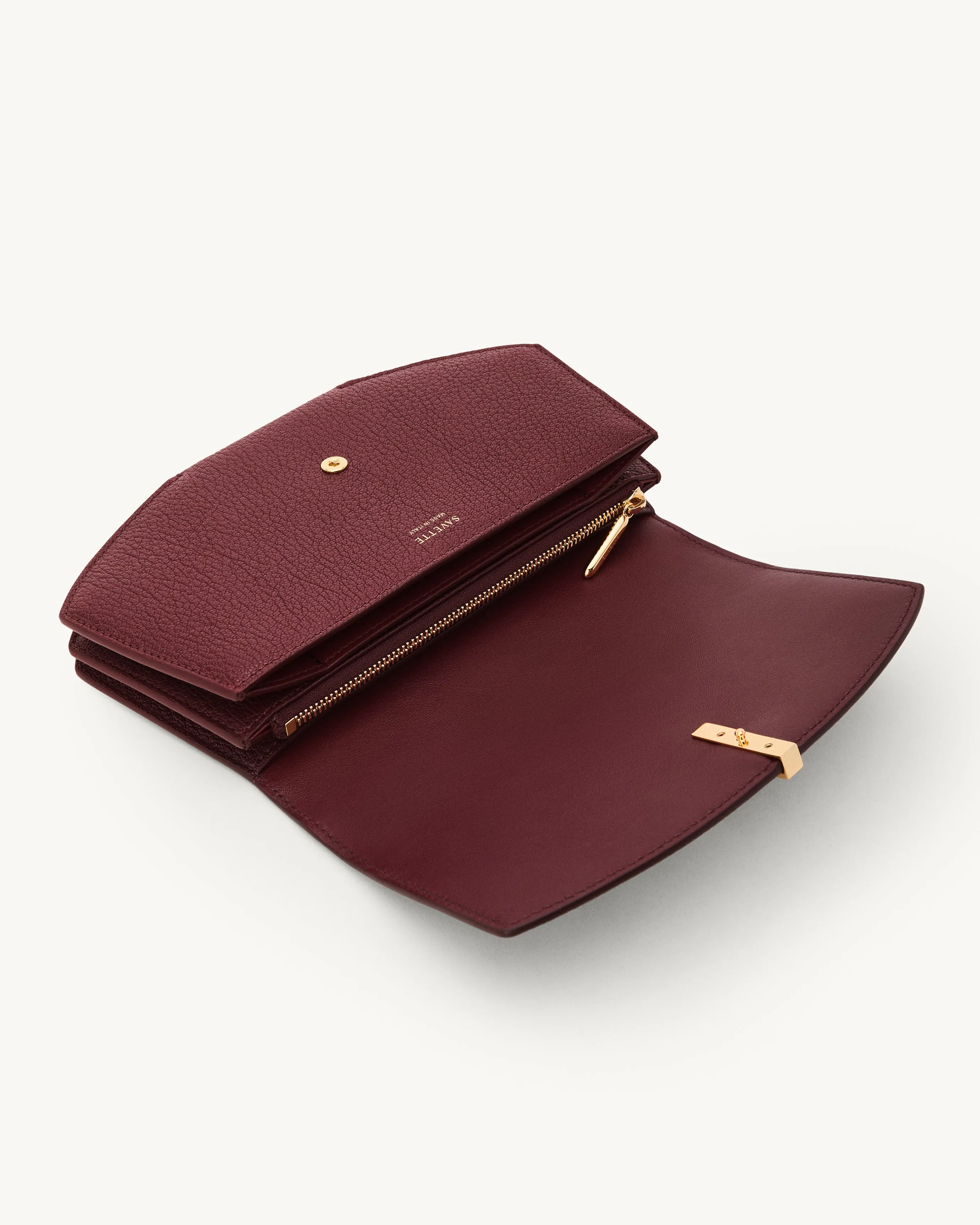 Florence Clutch in Wine Chevre