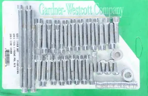 Gardner-Westcott P-10-11-01 Cam and Primary Cover Hardware Set - Polished - Chrome