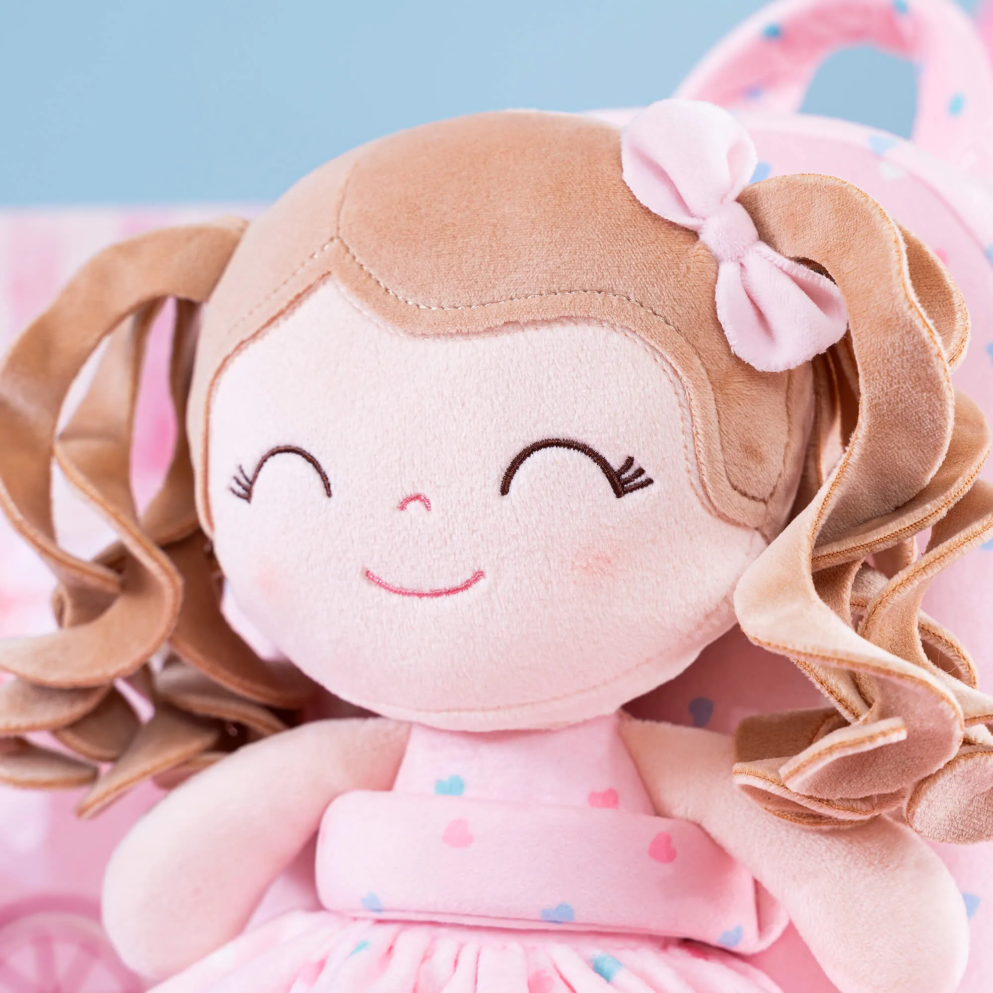 Gloveleya 9-inch Personalized Spring Girl Love Heart Dolls Backpacks Series