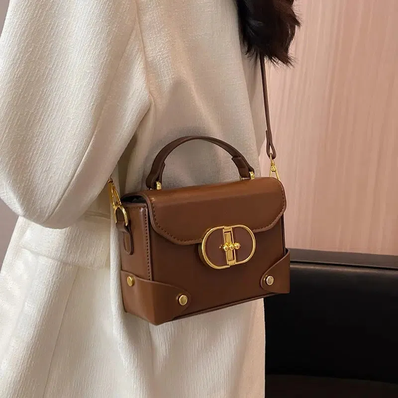 Gold Buckle Small Square Bag