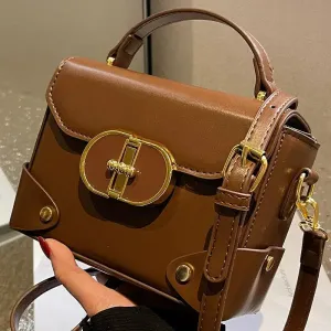 Gold Buckle Small Square Bag