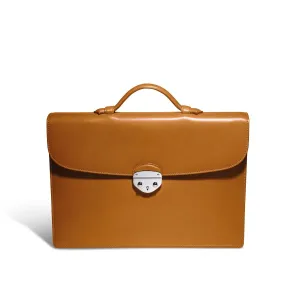 Hanover 1 Briefcase in Saddle Leather
