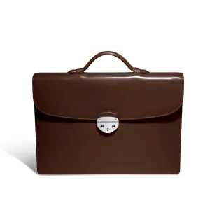 Hanover 1 Briefcase in Saddle Leather