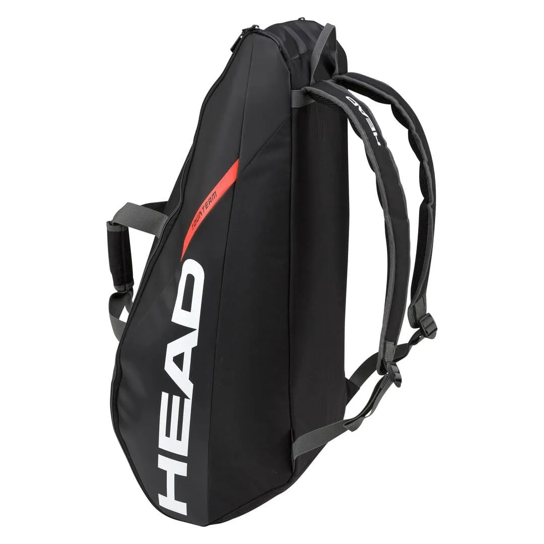 HEAD Tour Team 6R Combi 6 Racket Badminton Bag - Black / Orange