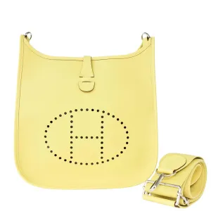 Hermes Jaune Poussin Evelyne PM Messenger Leather Bag Rare