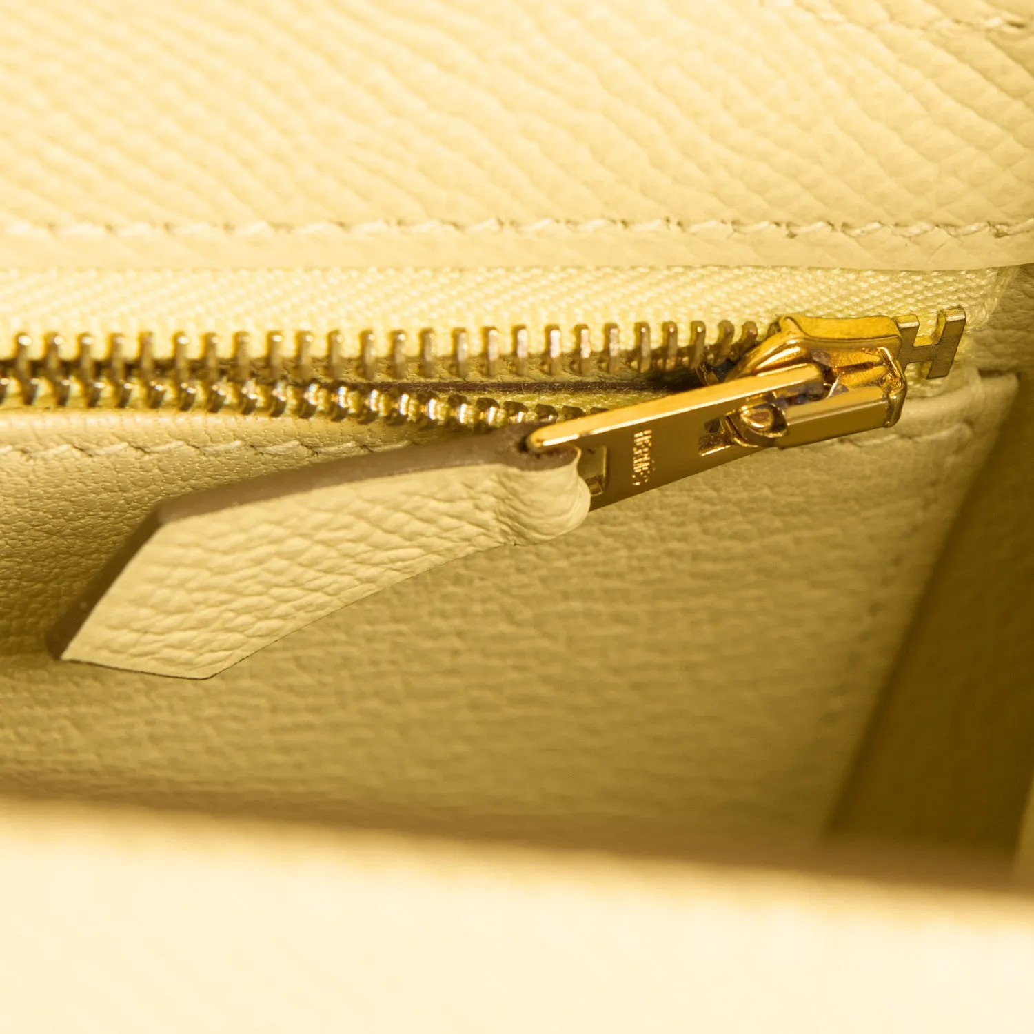 Hermes Kelly 25cm Jaune Poussin Sellier Epsom Kelly Gold Hardware